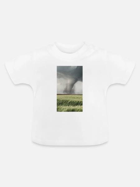 Tornado - Baby Bio-T-Shirt mit Rundhals - Weiß