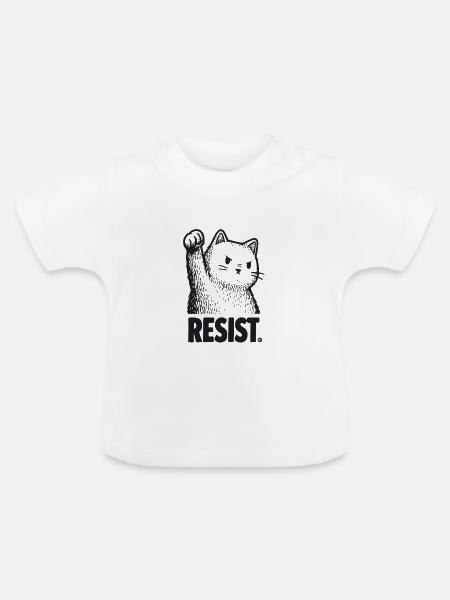 Katzenaufstand - Baby Bio-T-Shirt mit Rundhals - Weiß