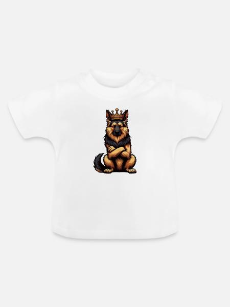 Deutscher Schäferhund Schäferhunde Schäferhunde - Baby Bio-T-Shirt mit Rundhals - Weiß