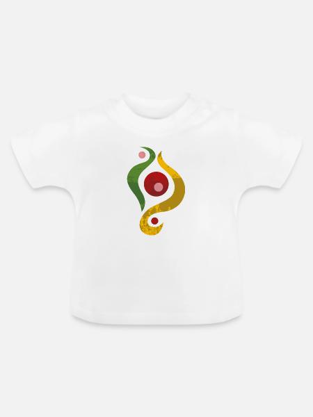 yoga-design_42 - Baby Bio-T-Shirt mit Rundhals - Weiß