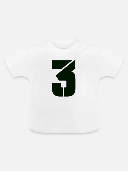 3 - Baby Bio-T-Shirt mit Rundhals - Weiß