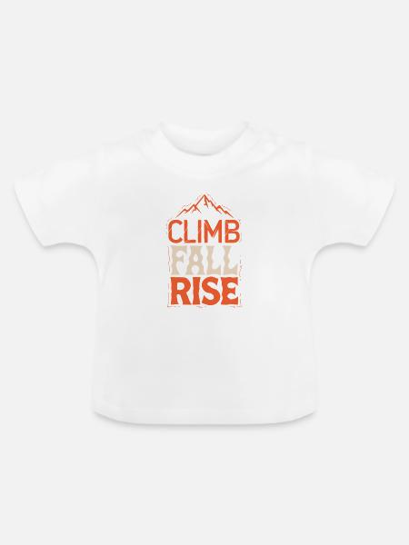 Bergsteigen und Aufstieg - Baby Bio-T-Shirt mit Rundhals - Weiß