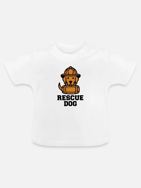 Rescue Dog Rettungshund Icon - Baby Bio-T-Shirt mit Rundhals - Weiß