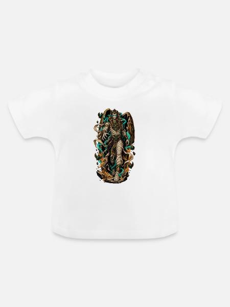 Pharaoh Emerald Aura - Baby Bio-T-Shirt mit Rundhals - Weiß