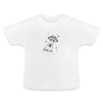 UFO Pizza Pick Up - T-shirt bio col rond Bébé - blanc - Devant