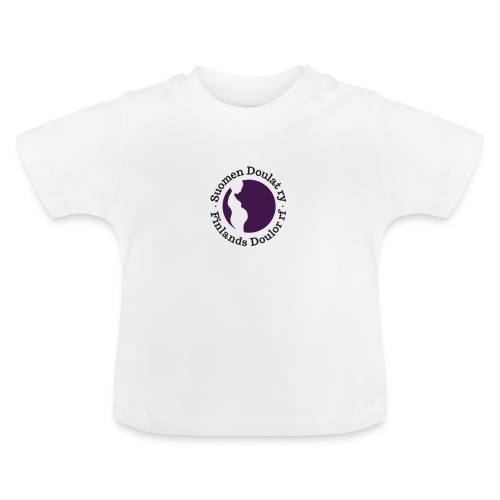 Suomen Doulat ry logo - Vauvan luomu-t-paita, jossa pyöreä pääntie