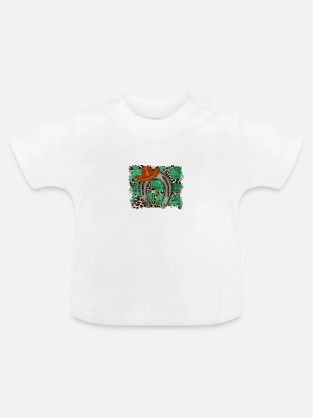 Western Horseshoe - Baby Bio-T-Shirt mit Rundhals - Weiß