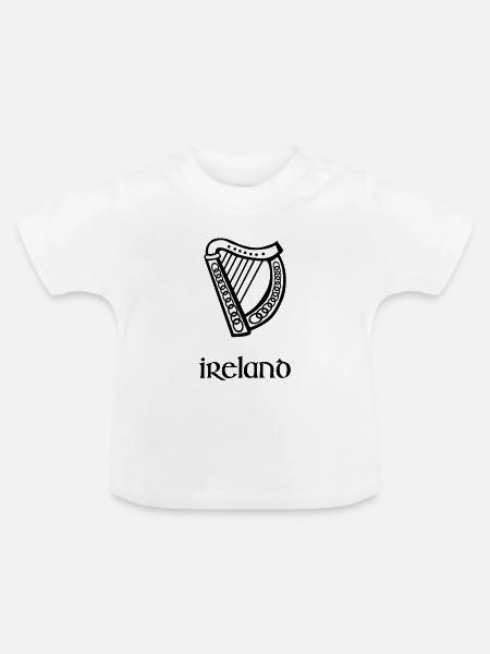 ireland harp - Baby Bio-T-Shirt mit Rundhals - Weiß