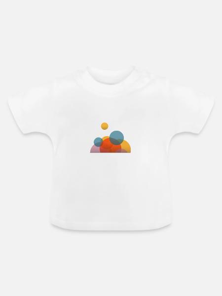 Sonnenaufgang - Baby Bio-T-Shirt mit Rundhals - Weiß