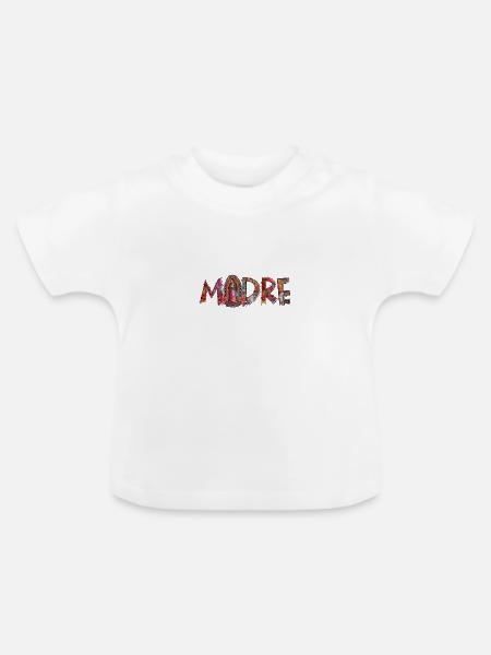 Madre Our Lady - Baby Bio-T-Shirt mit Rundhals - Weiß