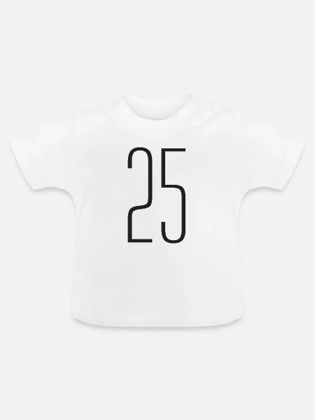 25 - Baby Bio-T-Shirt mit Rundhals - Weiß