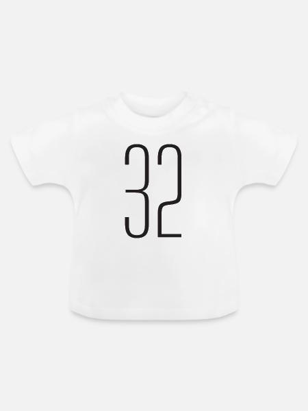 32 - Baby Bio-T-Shirt mit Rundhals - Weiß