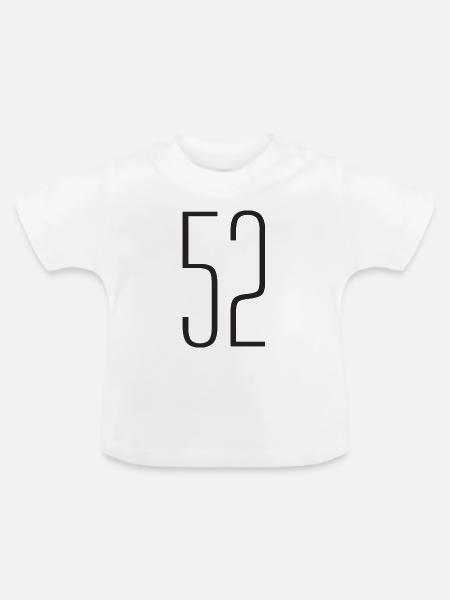 52 - Baby Bio-T-Shirt mit Rundhals - Weiß