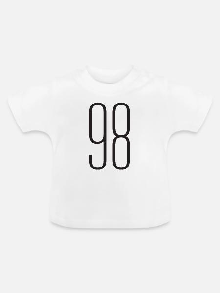 98 - Baby Bio-T-Shirt mit Rundhals - Weiß