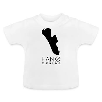 Fanø Île danoise vacances vacances coordonnées - T-shirt bio col rond Bébé - blanc - Devant