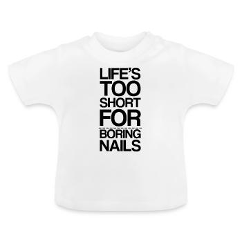 Nails - Baby Organic T-Shirt with Round Neck - white - Front
