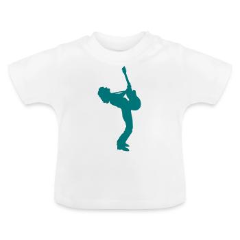guitar player - Baby Organic T-Shirt with Round Neck - white - Front