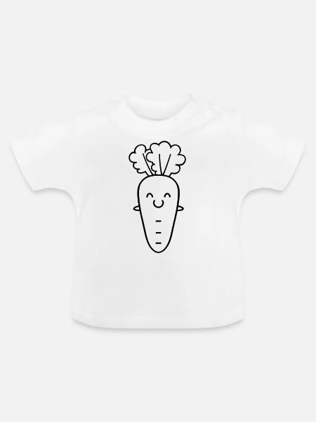 Karotte - Baby Bio-T-Shirt mit Rundhals - Weiß