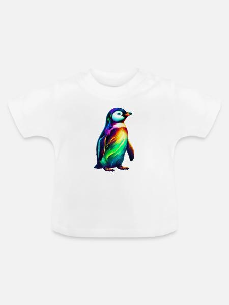 Pinguin - Baby Bio-T-Shirt mit Rundhals - Weiß