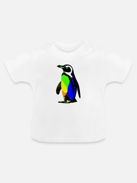 Pinguin - Baby Bio-T-Shirt mit Rundhals - Weiß