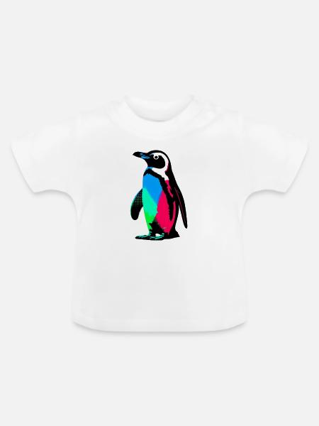 Pinguin - Baby Bio-T-Shirt mit Rundhals - Weiß