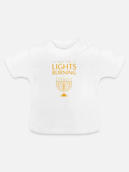 Hanukkah Chanukkah Hanukah - Baby Bio-T-Shirt mit Rundhals - Weiß