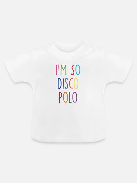 Disco Polo - Baby Bio-T-Shirt mit Rundhals - Weiß