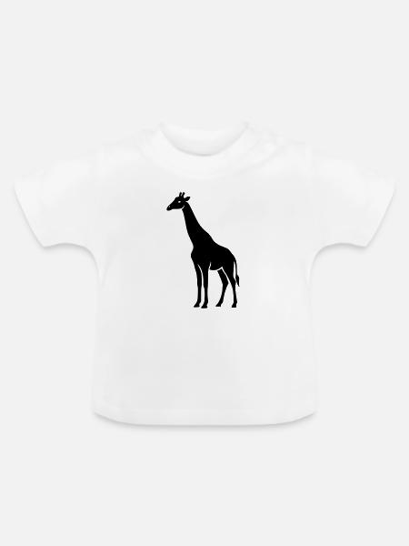 Giraffe - Baby Bio-T-Shirt mit Rundhals - Weiß