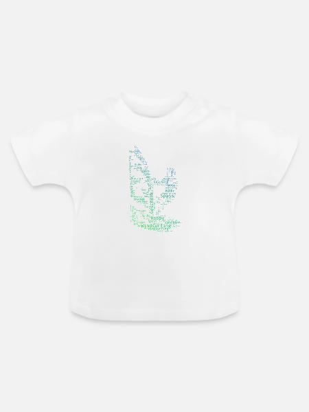 Windsurfing Fokus pur - Baby Bio-T-Shirt mit Rundhals - Weiß