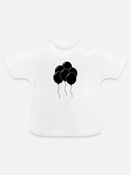 Ballon - Baby Bio-T-Shirt mit Rundhals - Weiß