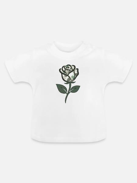 Dollar Rose - Baby Bio-T-Shirt mit Rundhals - Weiß