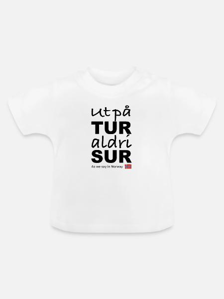 auf einer Reise - Baby Bio-T-Shirt mit Rundhals - Weiß