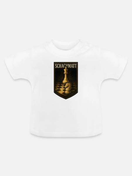 Schach Matt: König gegen Springer - Baby Bio-T-Shirt mit Rundhals - Weiß