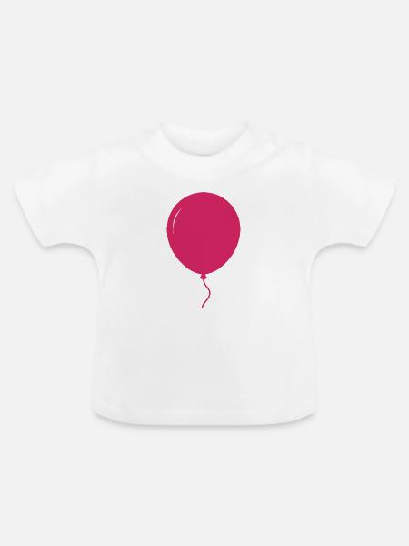 Ballonform - Baby Bio-T-Shirt mit Rundhals - Weiß