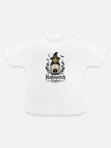 Hallowitch-Nächte - Baby Bio-T-Shirt mit Rundhals - Weiß
