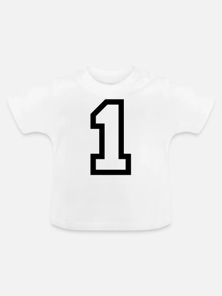 Number one - Baby Bio-T-Shirt mit Rundhals - Weiß