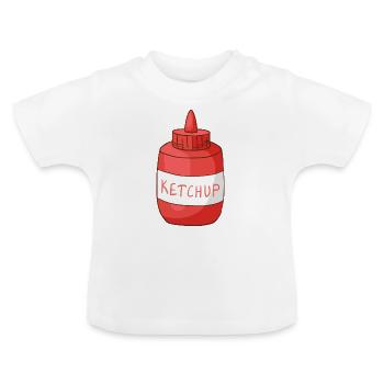 Ketchup - Baby Bio-T-Shirt mit Rundhals - Weiß - Vorne