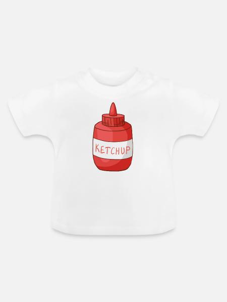 Ketchup - Baby Bio-T-Shirt mit Rundhals - Weiß