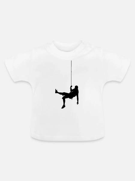 Am Seil - Baby Bio-T-Shirt mit Rundhals - Weiß