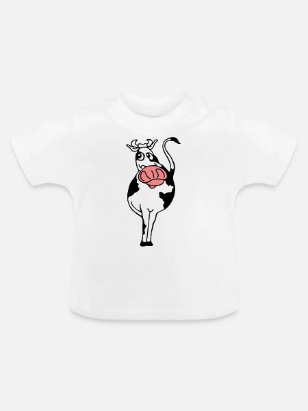 Stier - Baby Bio-T-Shirt mit Rundhals - Weiß