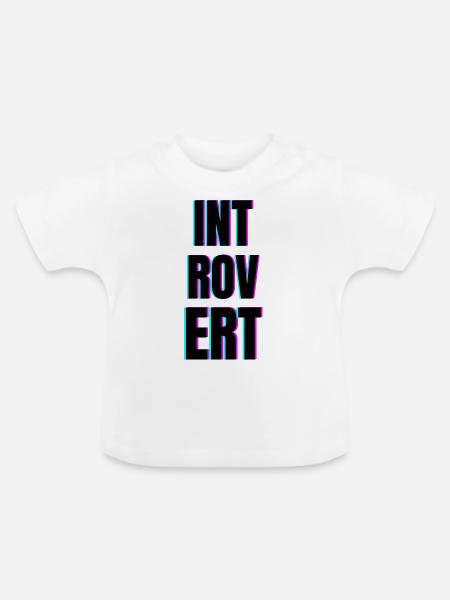 INTROVERT - Baby Bio-T-Shirt mit Rundhals - Weiß