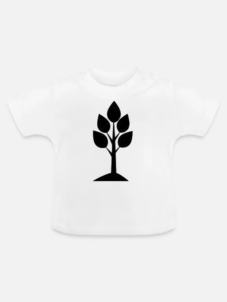 Baum - Baby Bio-T-Shirt mit Rundhals - Weiß