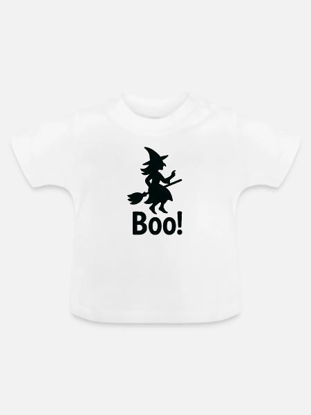 Hexenbuh! Halloween - Baby Bio-T-Shirt mit Rundhals - Weiß