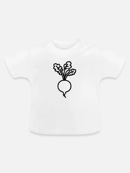 Rübe - Baby Bio-T-Shirt mit Rundhals - Weiß