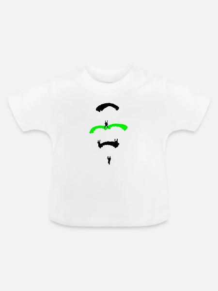Fallschirm Diamant - Baby Bio-T-Shirt mit Rundhals - Weiß