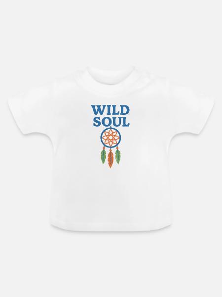 Wilde Seele Traumfänger - Baby Bio-T-Shirt mit Rundhals - Weiß