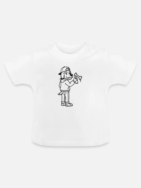 Street Art Graffiti - Baby Bio-T-Shirt mit Rundhals - Weiß