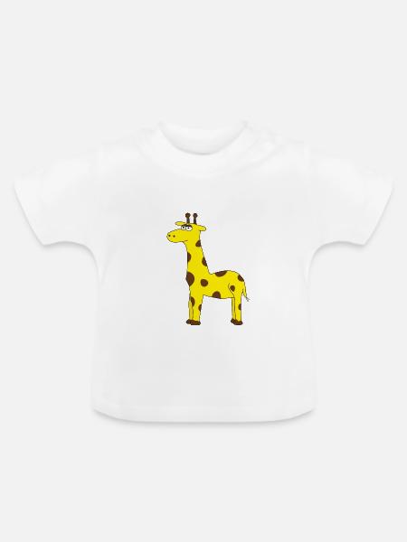 Giraffen - Baby Bio-T-Shirt mit Rundhals - Weiß