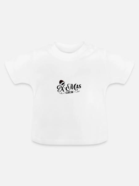 Weihnachts Crew Xmas - Baby Bio-T-Shirt mit Rundhals - Weiß