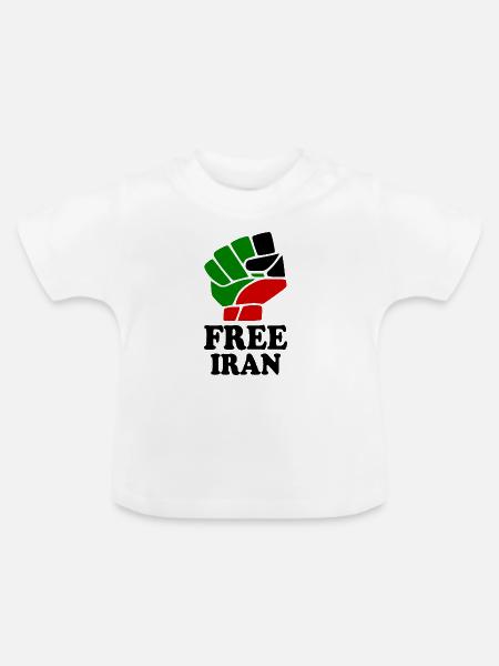 Free iran - Baby Bio-T-Shirt mit Rundhals - Weiß